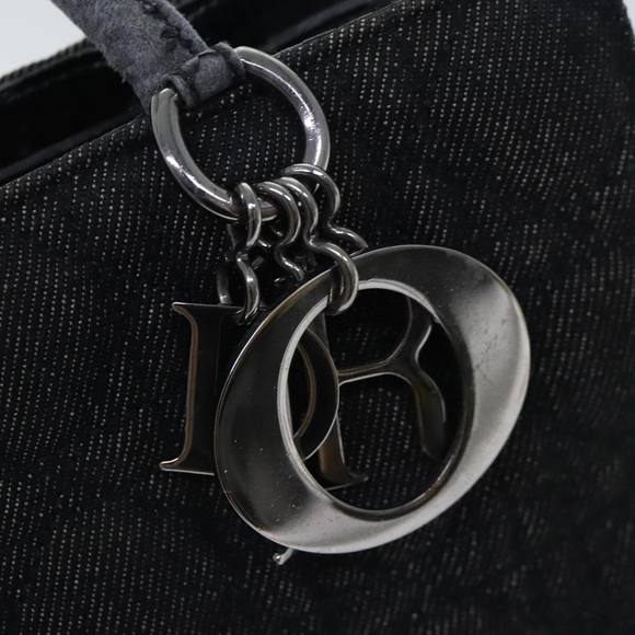 Christian Dior Canage Tote Bag Canvas Black Silver Auth bs18170 - Picture 10 of 16